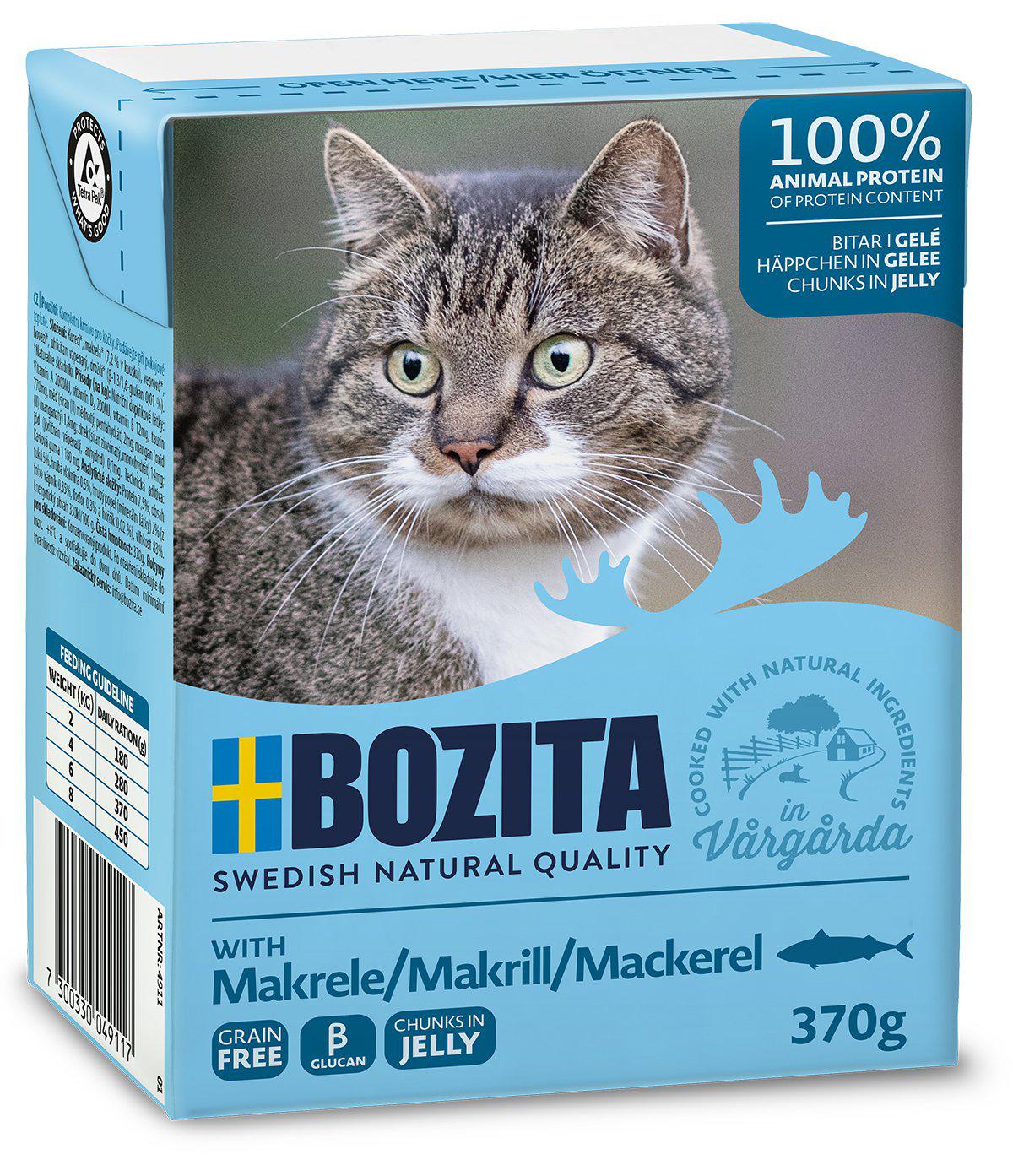 Bozita Bitar i gelé med Makrill Tetra Recart