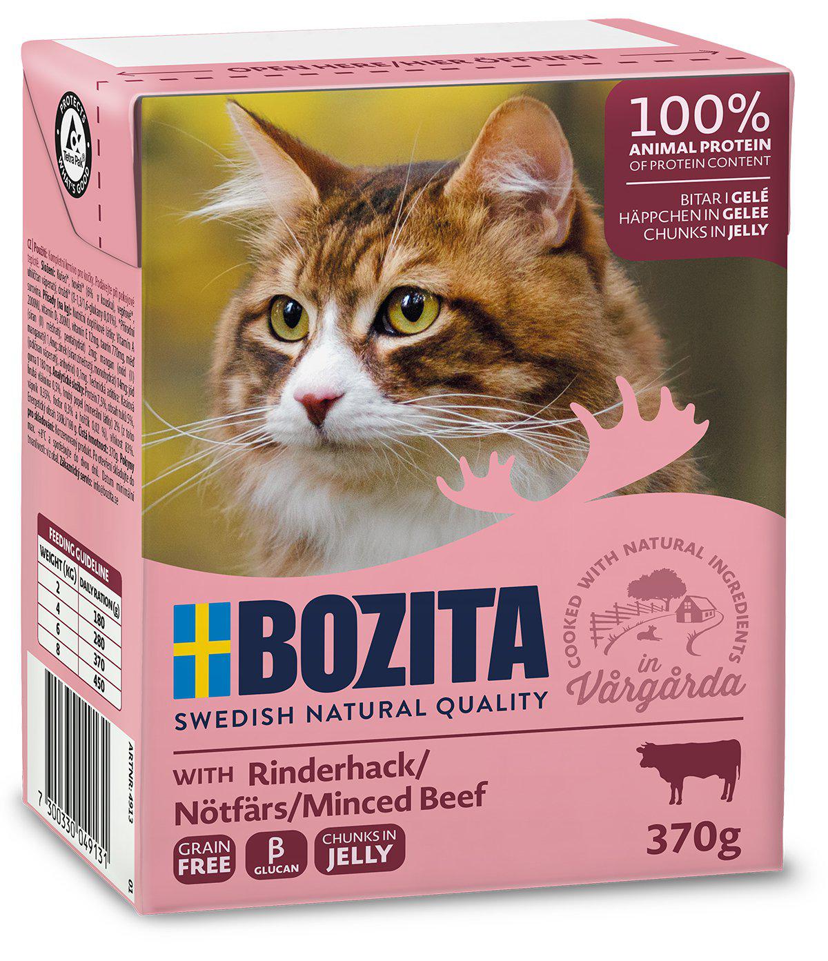 Bozita Bitar i gelé med Nötfärs Tetra Recart