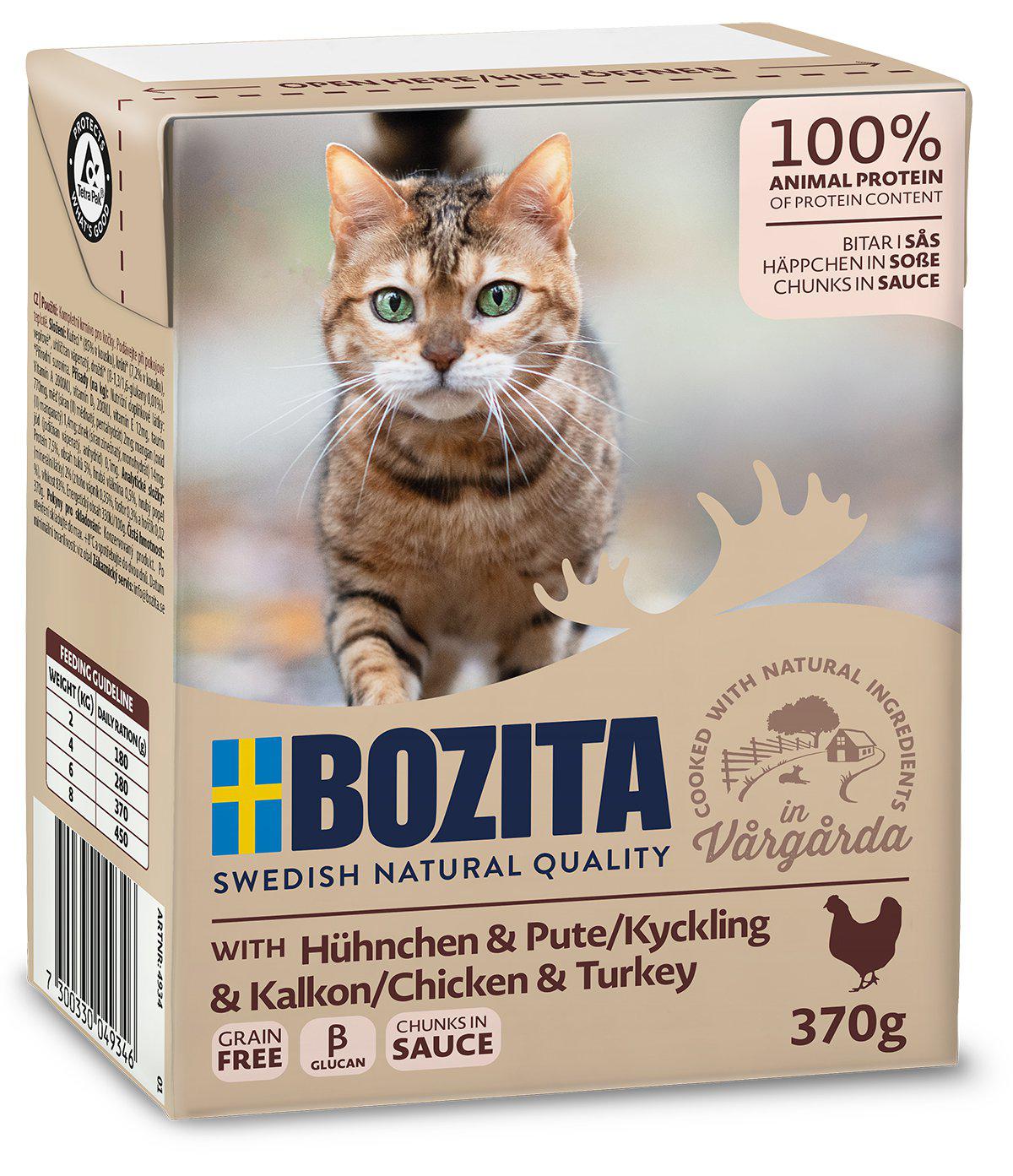 Bozita Bitar i sås med Kyckling & Kalkon Tetra Recart