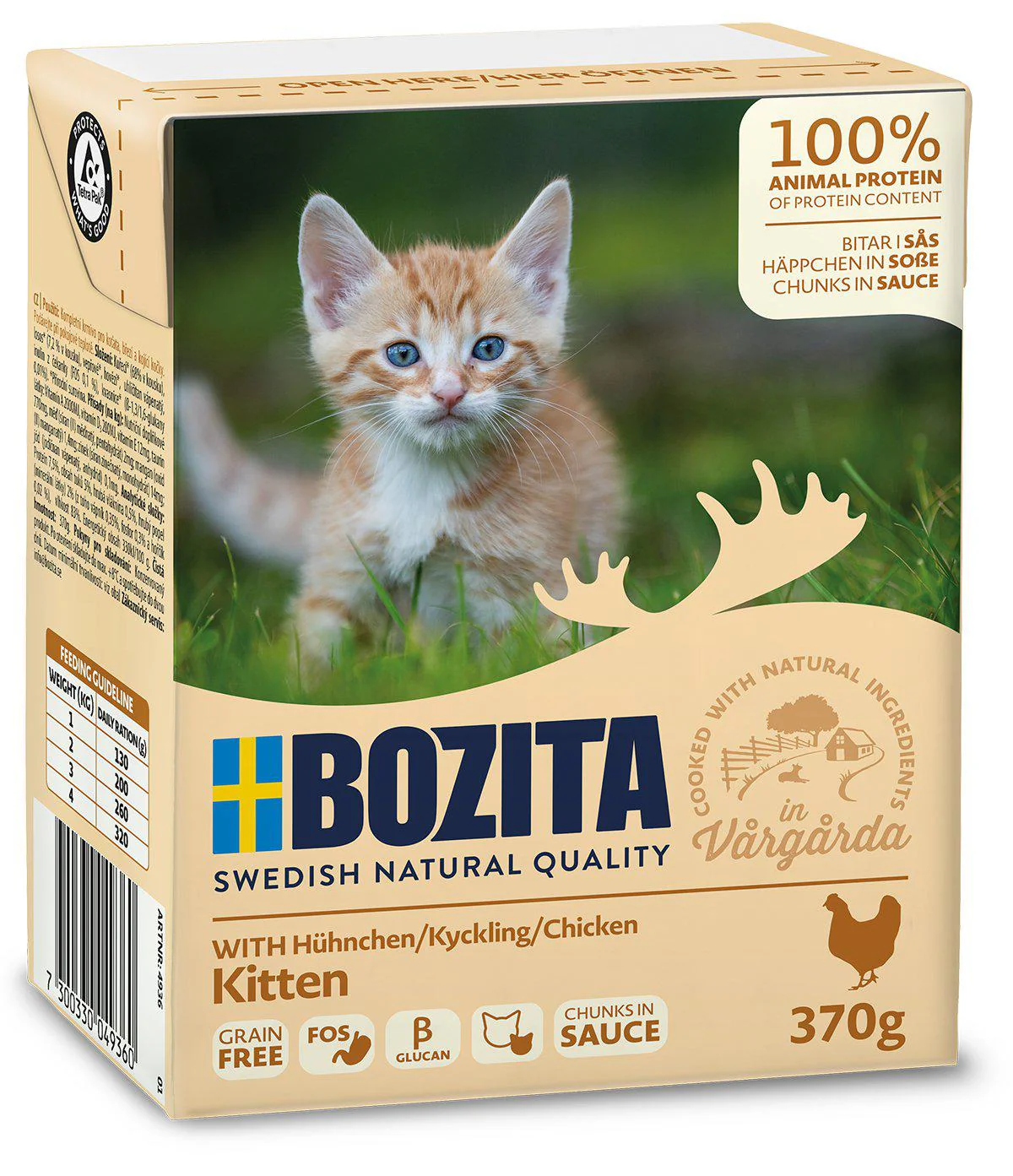 Bozita Bitar i sås med Kyckling Kitten Tetra Recart