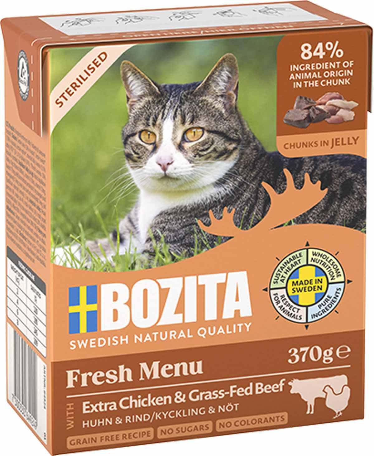 Bozita Sterilised Bitar i Gelé Kyckling & Nötkött