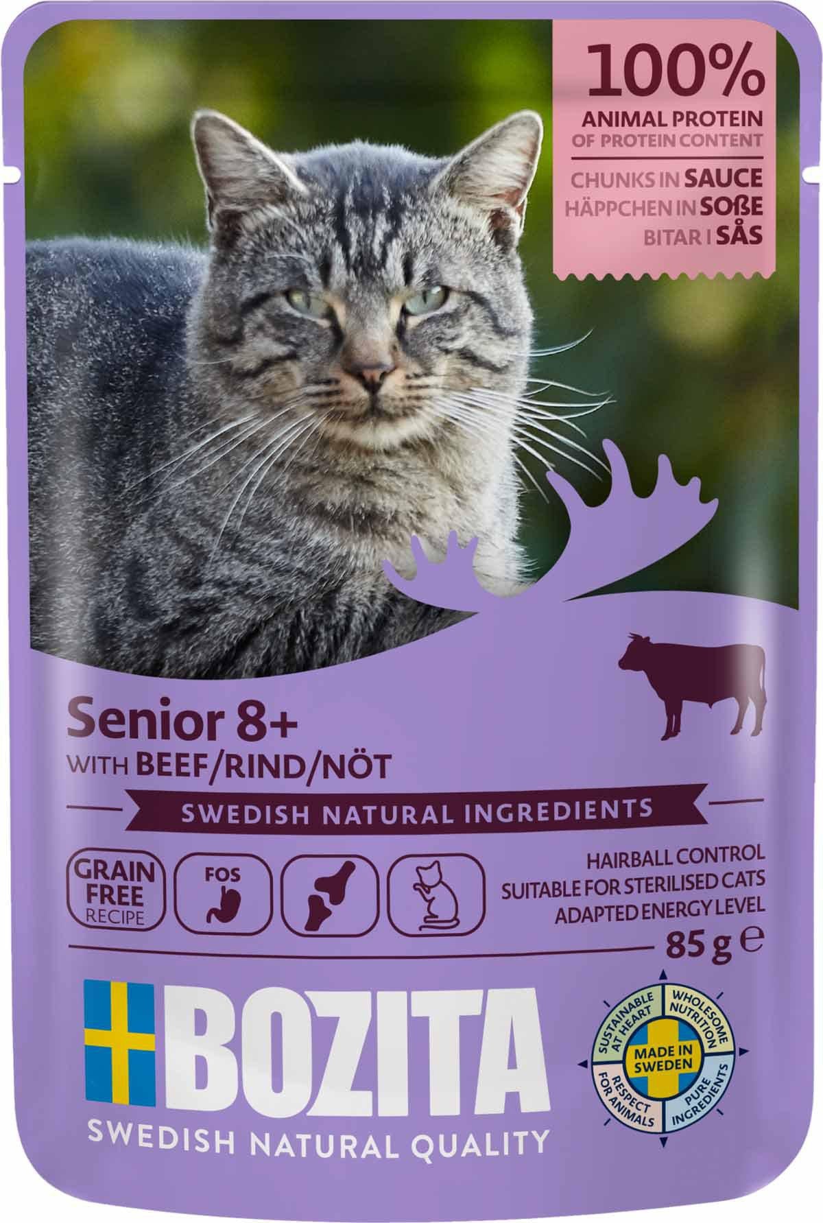 Bozita Feline Senior 8+ Nötkött i sås