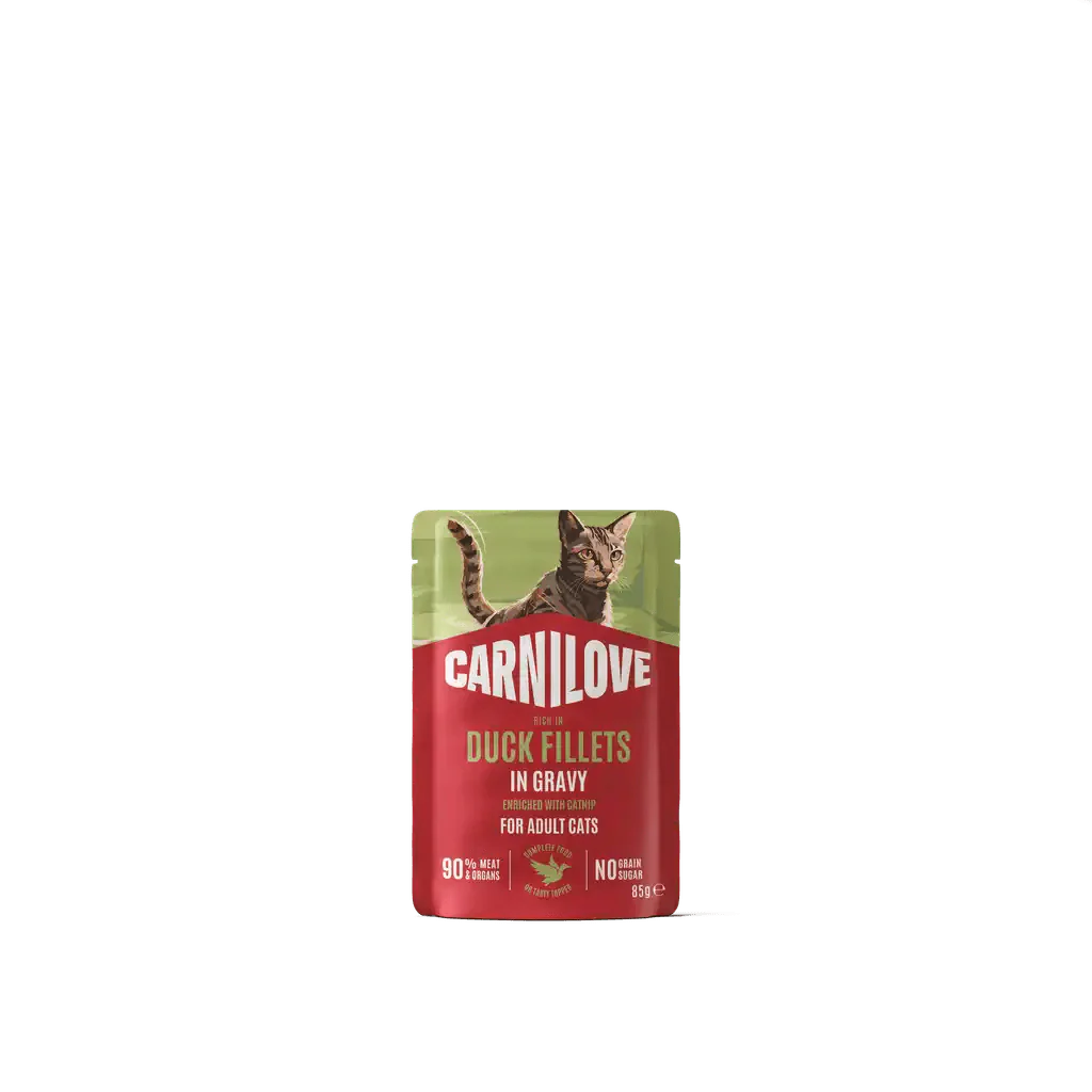 Carnilove Cat Pouch Gravy rich in Duck enriched with Catnip