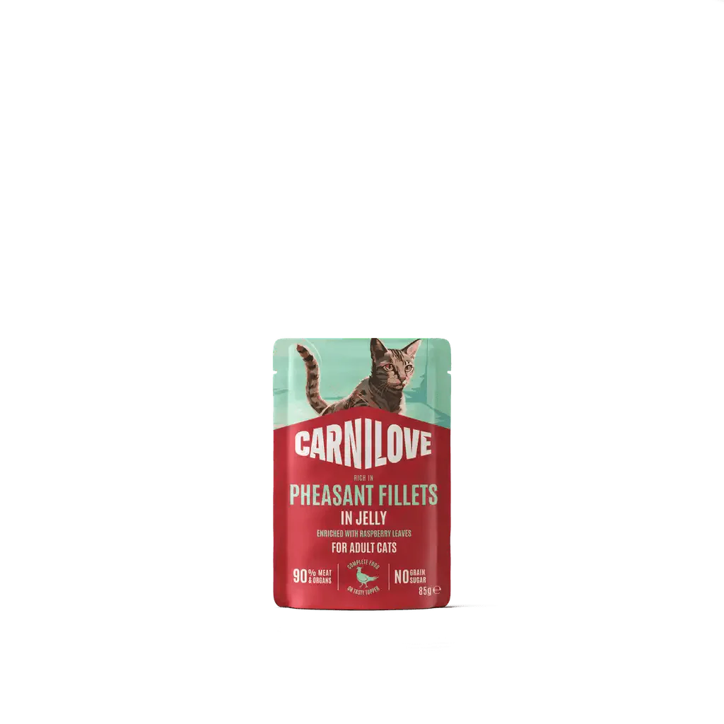 Carnilove Cat Pouch Jelly rich in Pheasant enriched with Raspberry Leaves