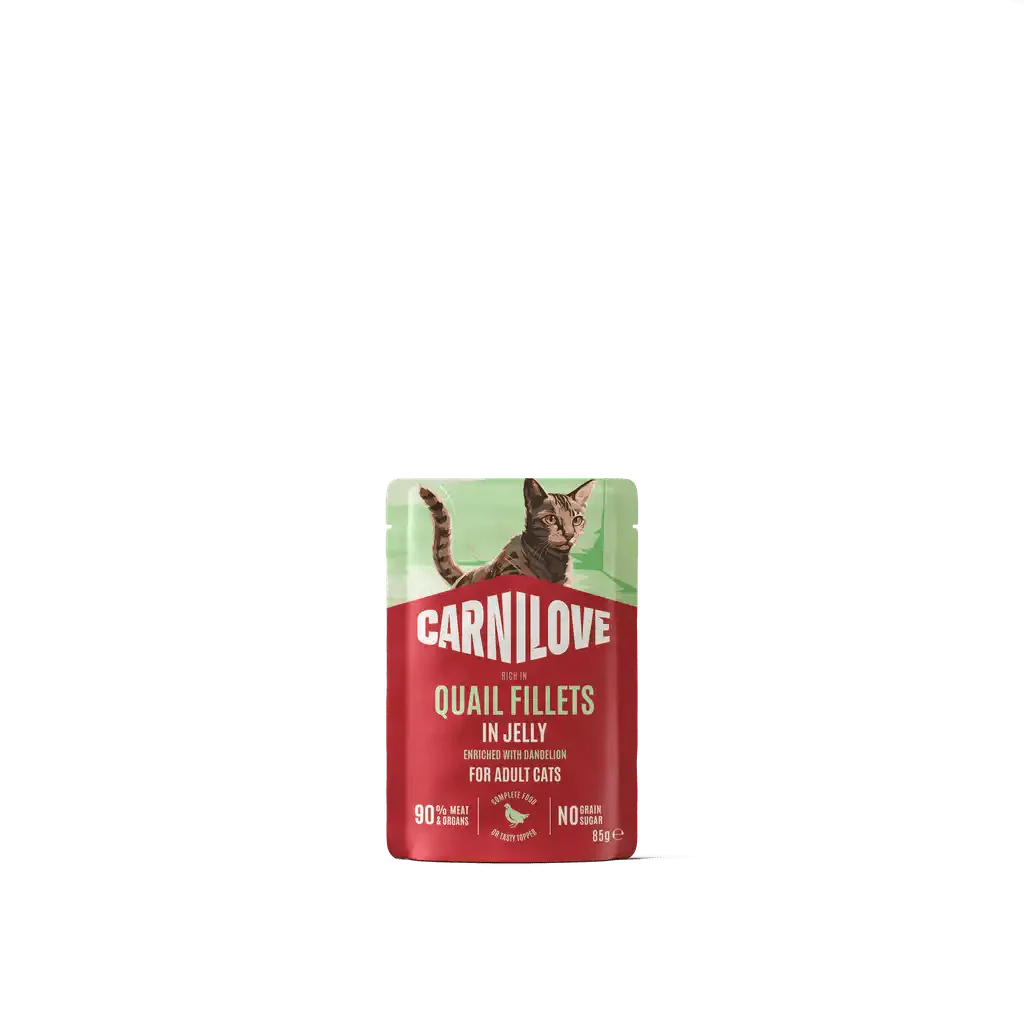 Carnilove Cat Pouch Jelly rich in Quail enriched with Dandelion - Image 2