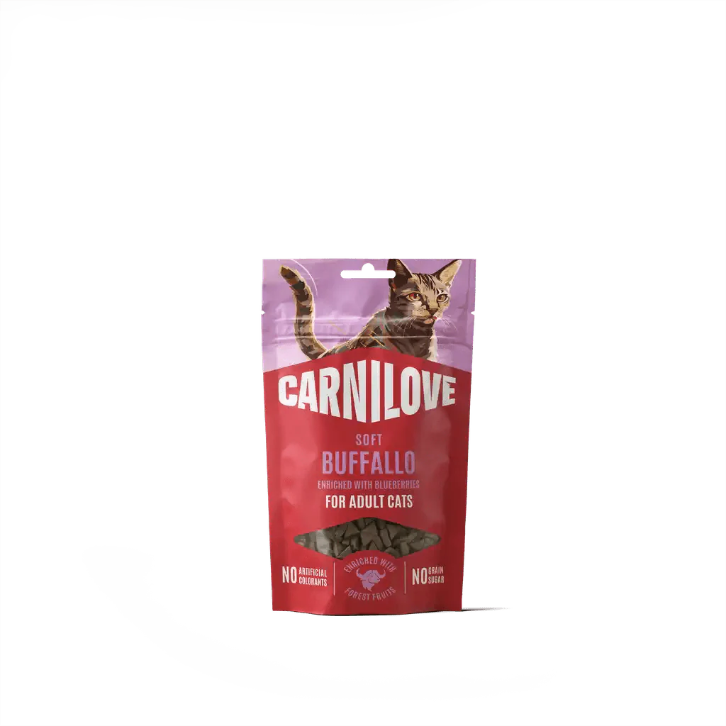 Carnilove Cat Soft Snack Buffallo enriched with Blueberries