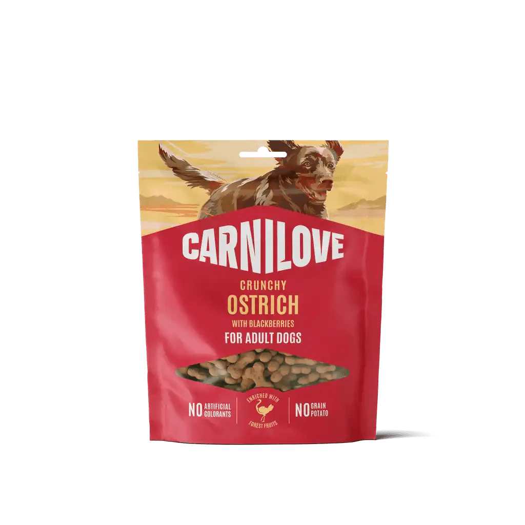 Carnilove Dog Crunchy Snack Ostrich with Blackberries