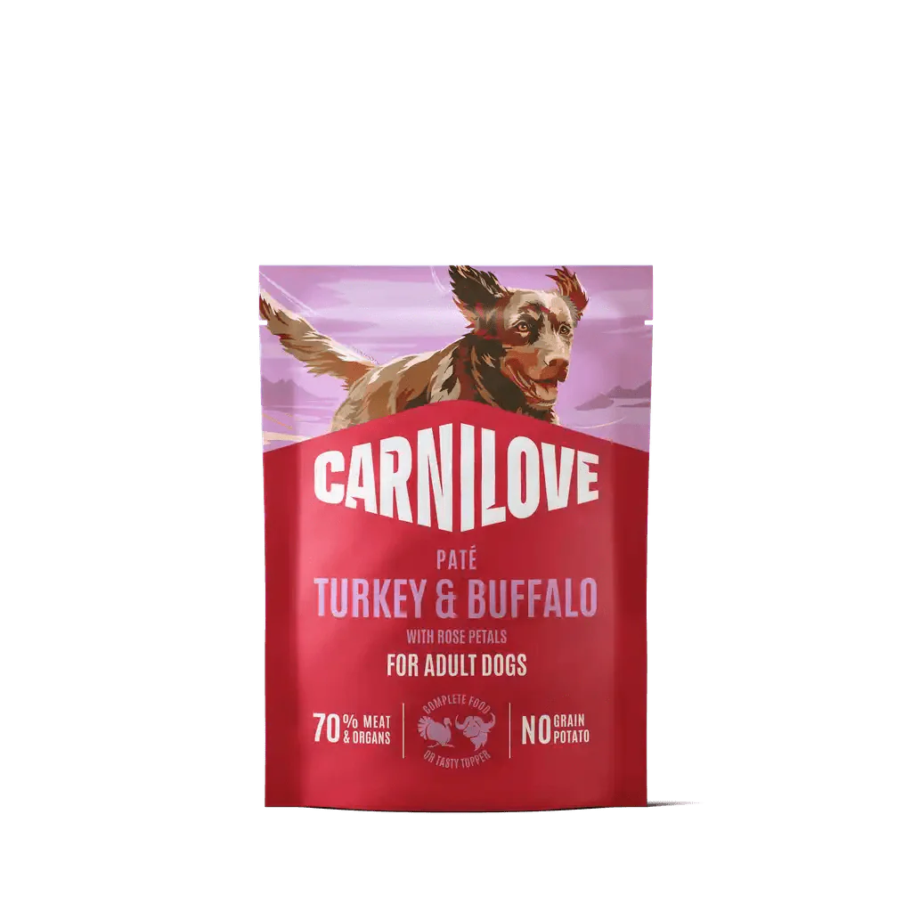 Carnilove Dog Pouch Paté Turkey & Buffalo with Rose Petals