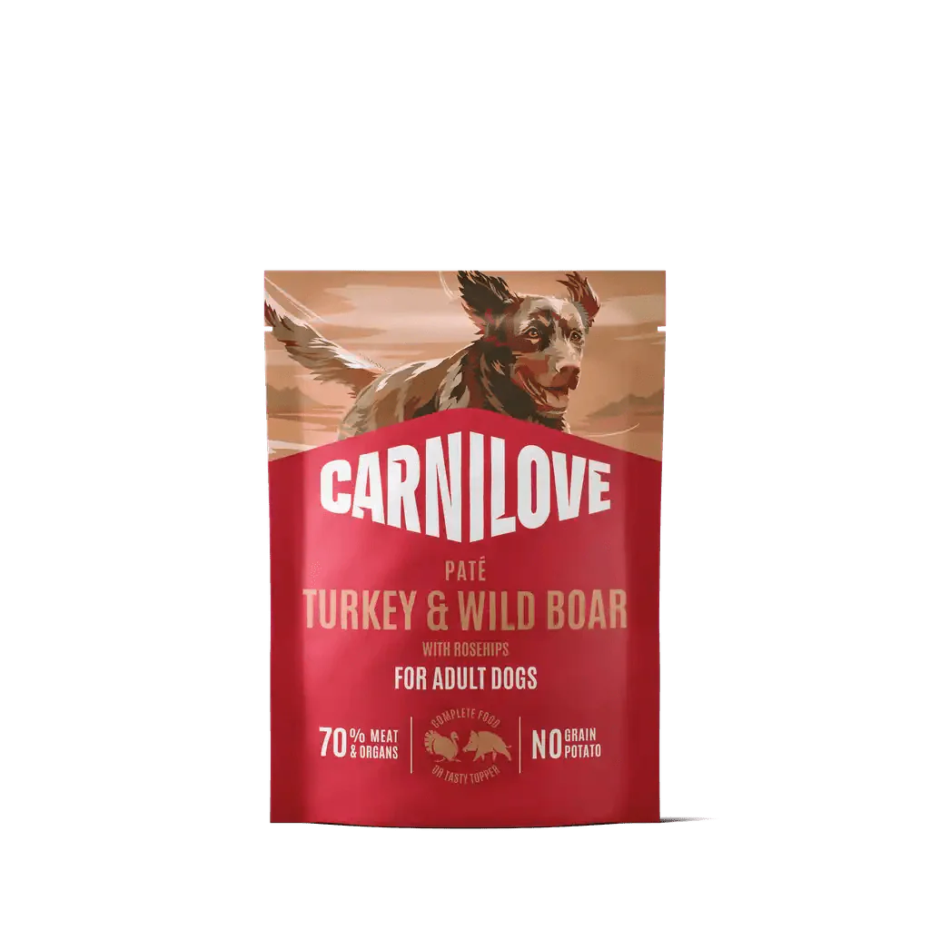 Carnilove Dog Pouch Paté Turkey & Wildboar with Rosehips