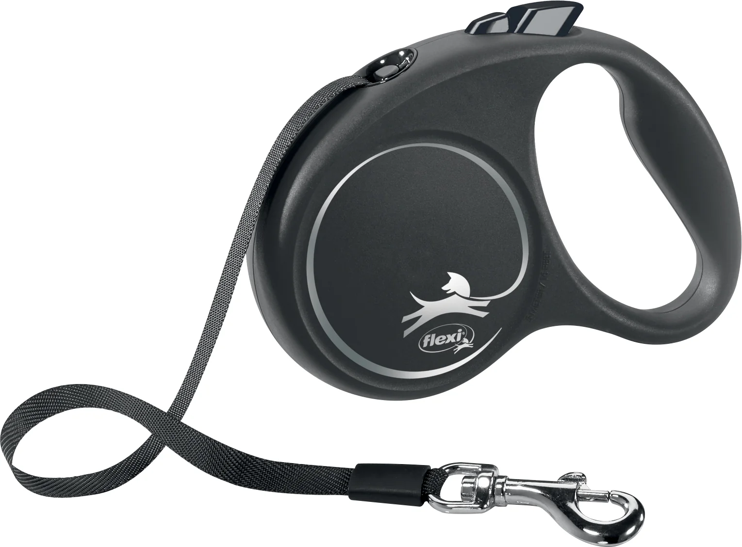 Flexi Black Design Rullkoppel med Band Svart