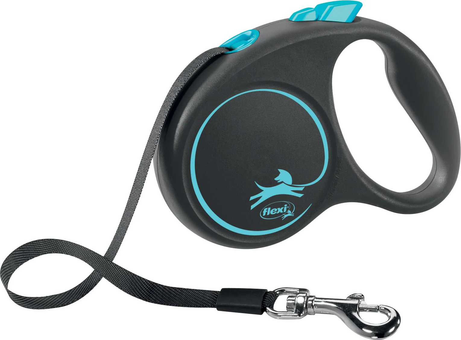 Flexi Black Design Rullkoppel med Band Blå