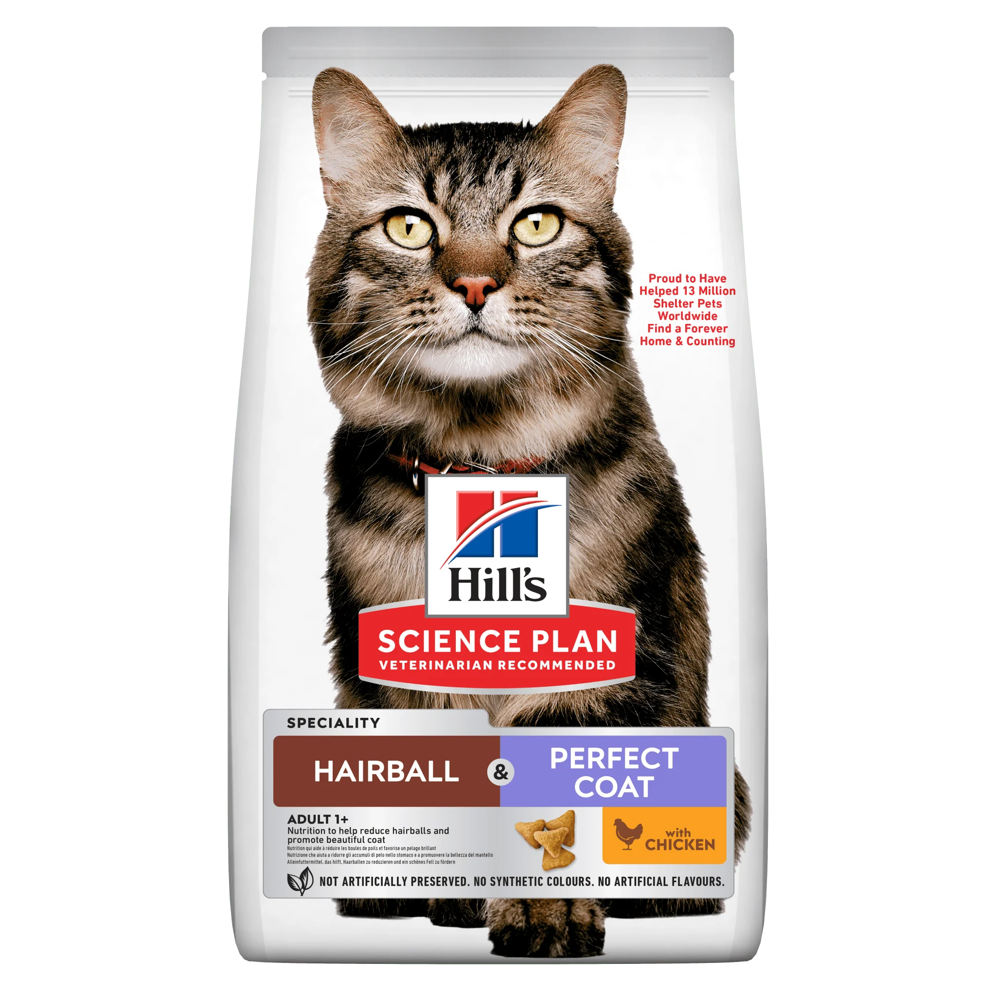Hill's Science Plan Hairball & Perfect Coat kattfoder med kyckling för vuxna katter