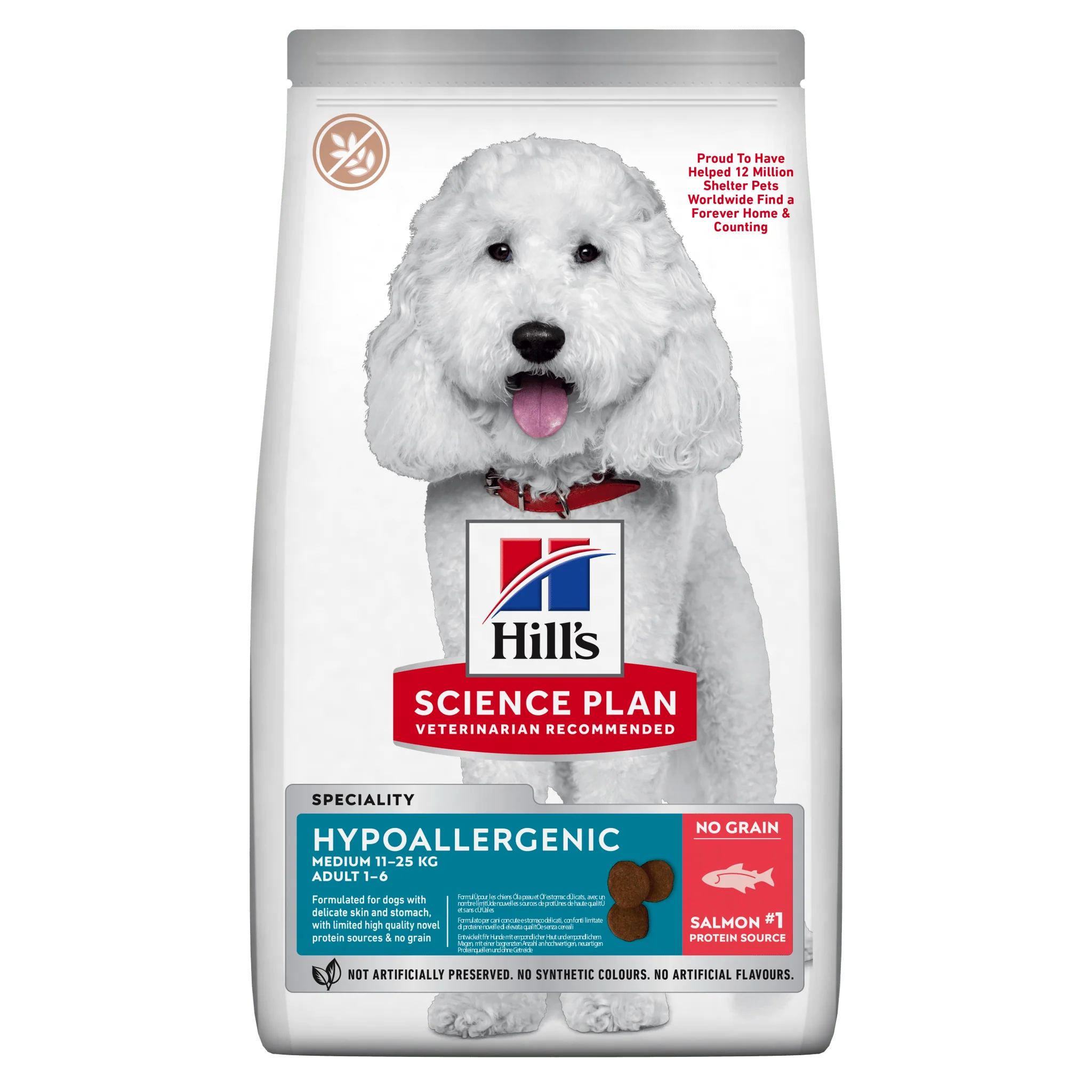 Hill's Science Plan Hypoallergenic Adult Medium torrfoder för hundar med lax