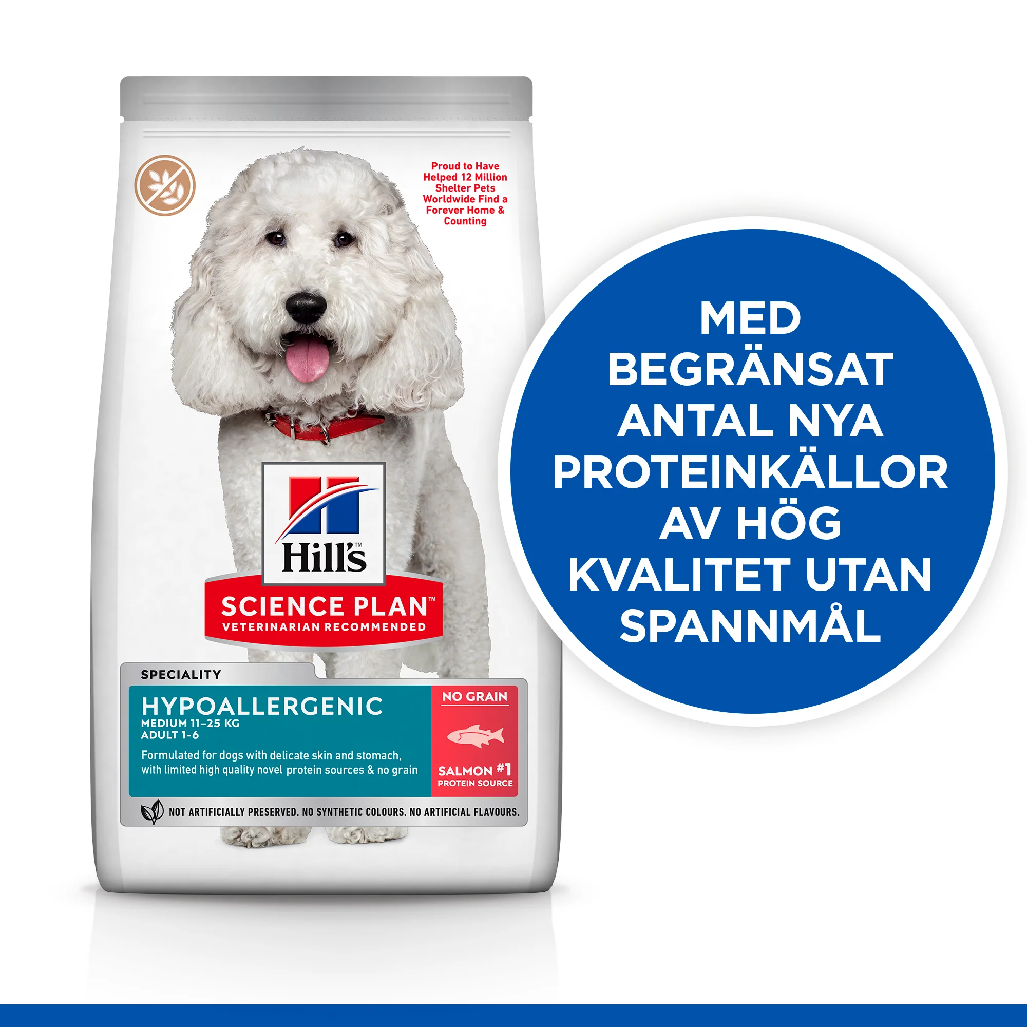 Hill's Science Plan Hypoallergenic Adult Medium torrfoder för hundar med lax - Image 3