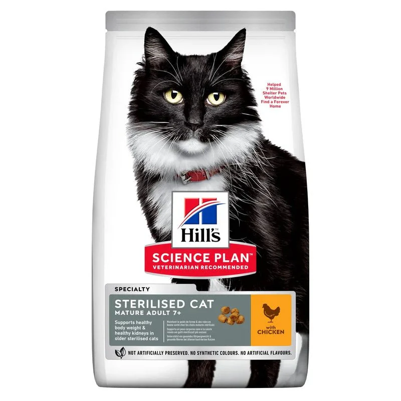 HILL'S SCIENCE PLAN Mature Sterilised Cat torrfoder med kyckling för katt - Image 2