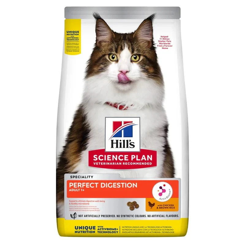 HILL'S SCIENCE PLAN Perfect Digestion Adult 1+ torrfoder med kyckling & råris för katt 1.5 Kg
