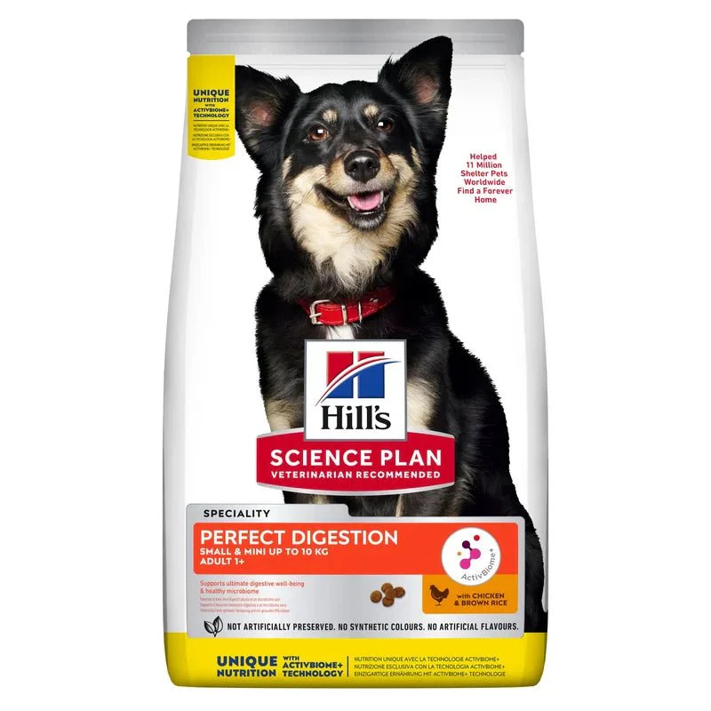 HILL'S SCIENCE PLAN Perfect Digestion Small & Mini Adult 1+ torrfoder med kyckling & råris 1,5 kg