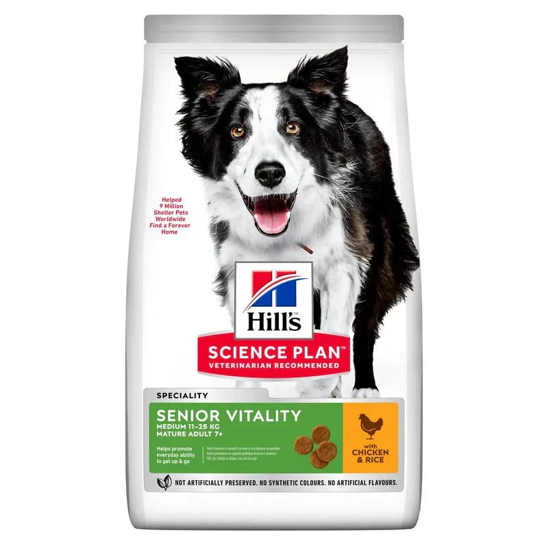 HILL'S SCIENCE PLAN Senior Vitality Medium Mature Adult 7+ torrfoder med kyckling & ris för hund - Image 2