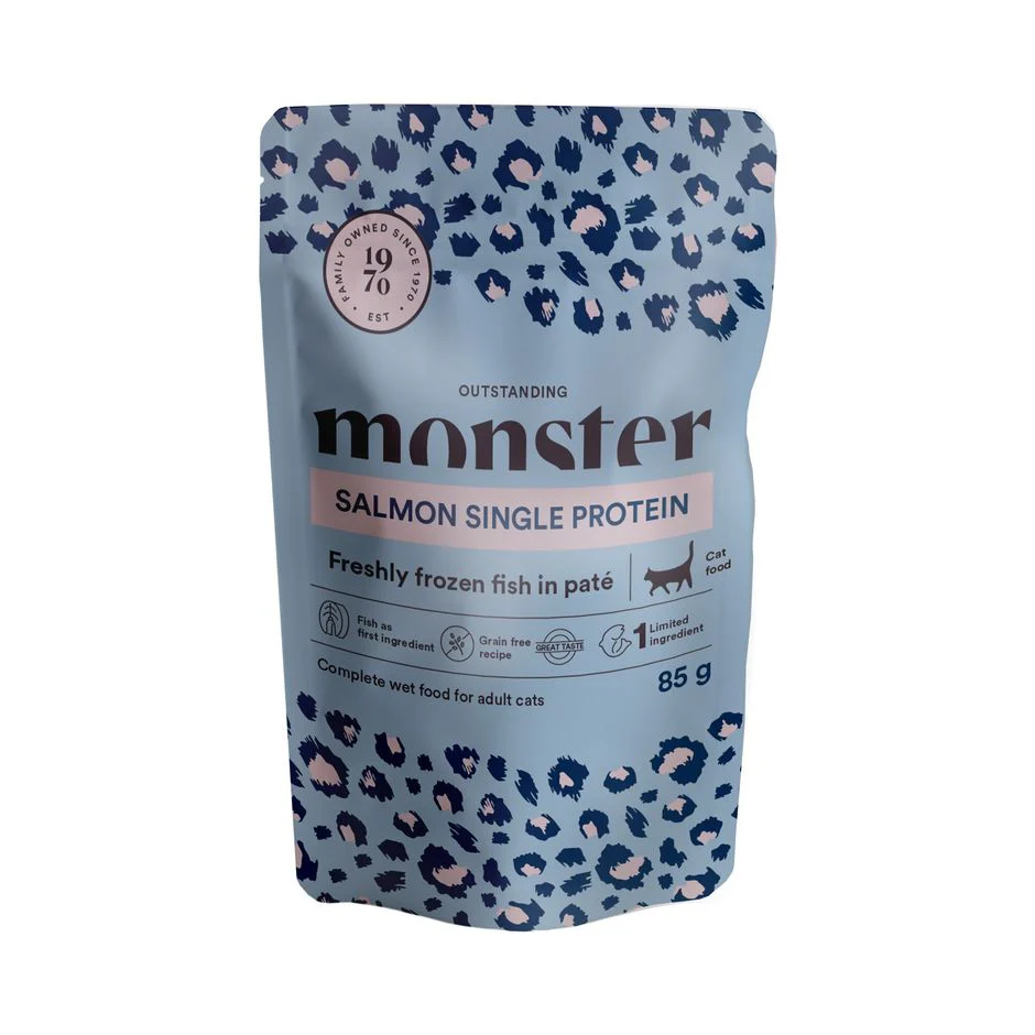 Monster Cat Pouches Adult Salmon - Image 2