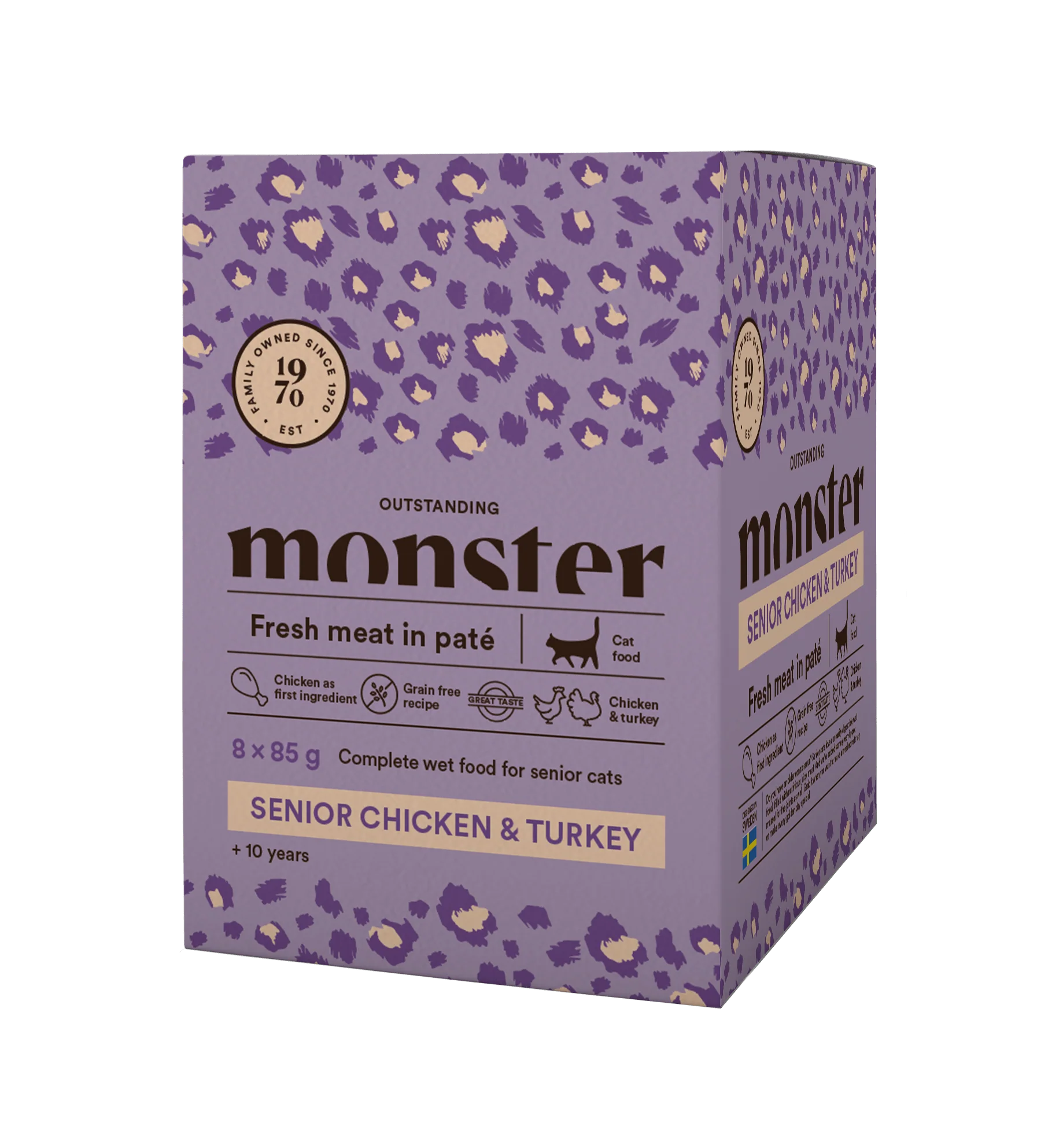 Monster Cat Pouches Senior Chicken/Turkey