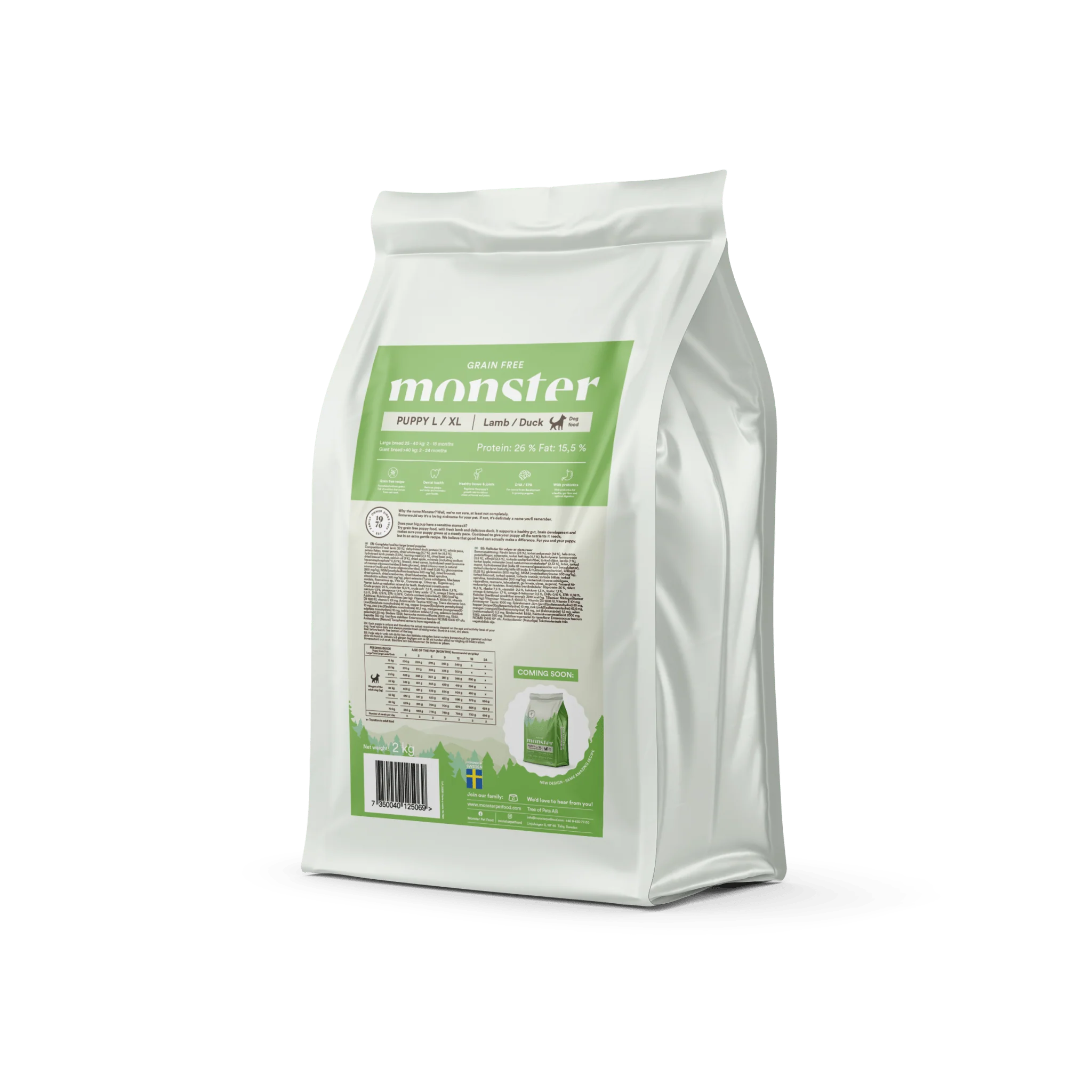 Monster Dog Grain Free Puppy L/XL Lamb/Duck