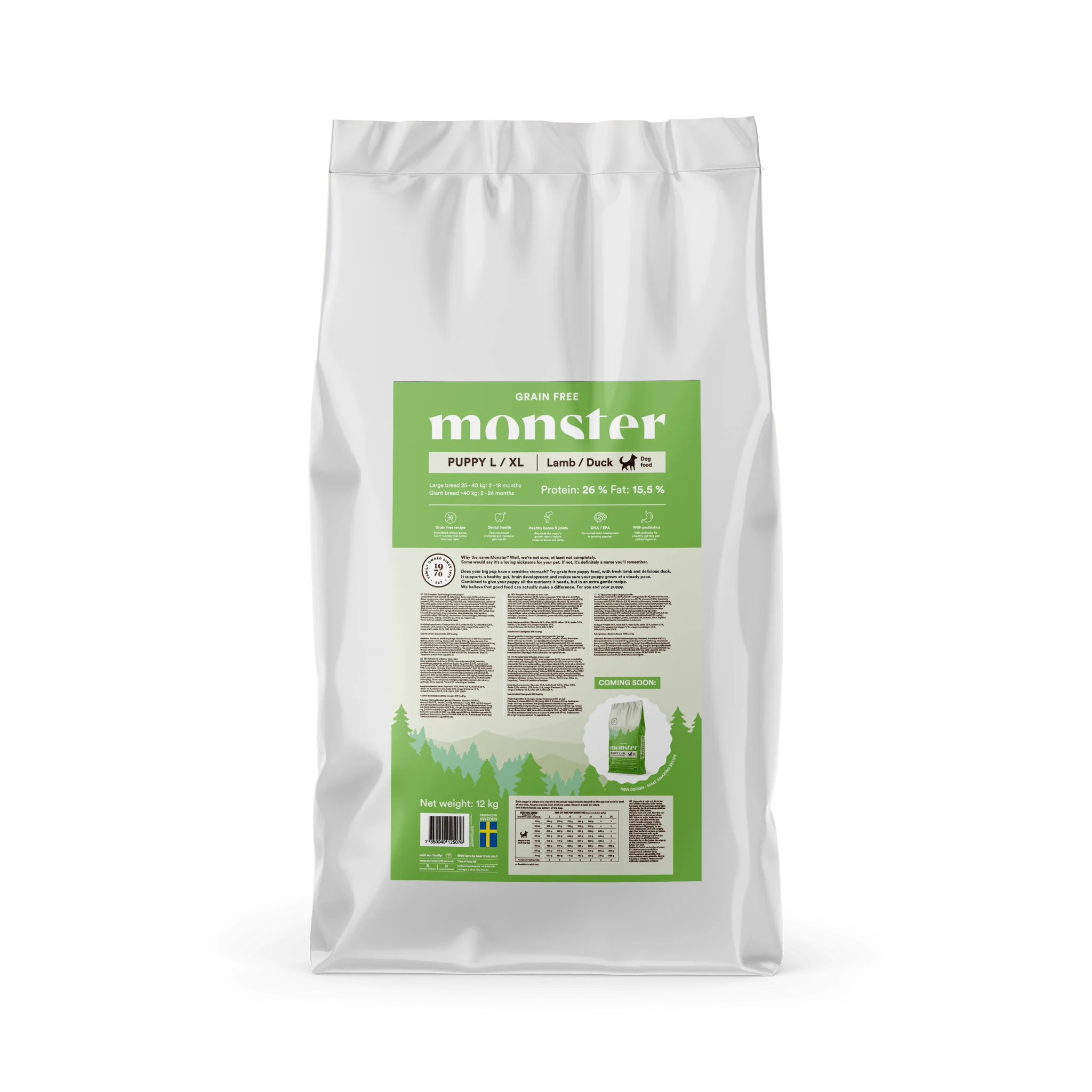 Monster Dog Grain Free Puppy L/XL Lamb/Duck - Image 2