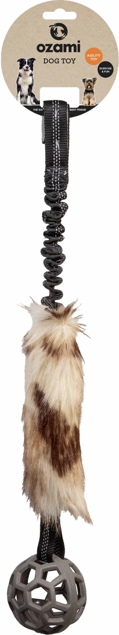 Ozami Play-N-Tug Faux Fur With Ball
