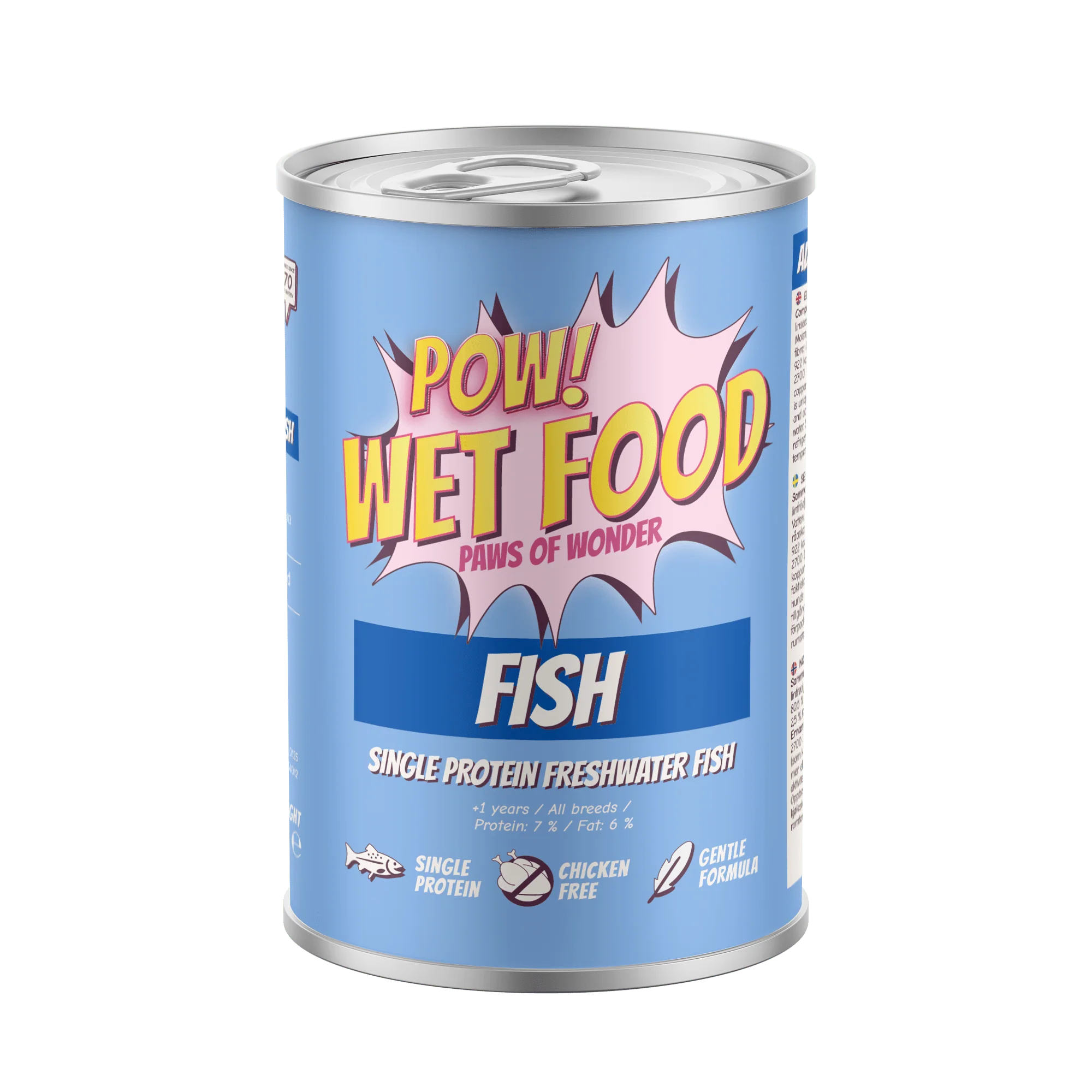 POW! Dog Adult Fish Can