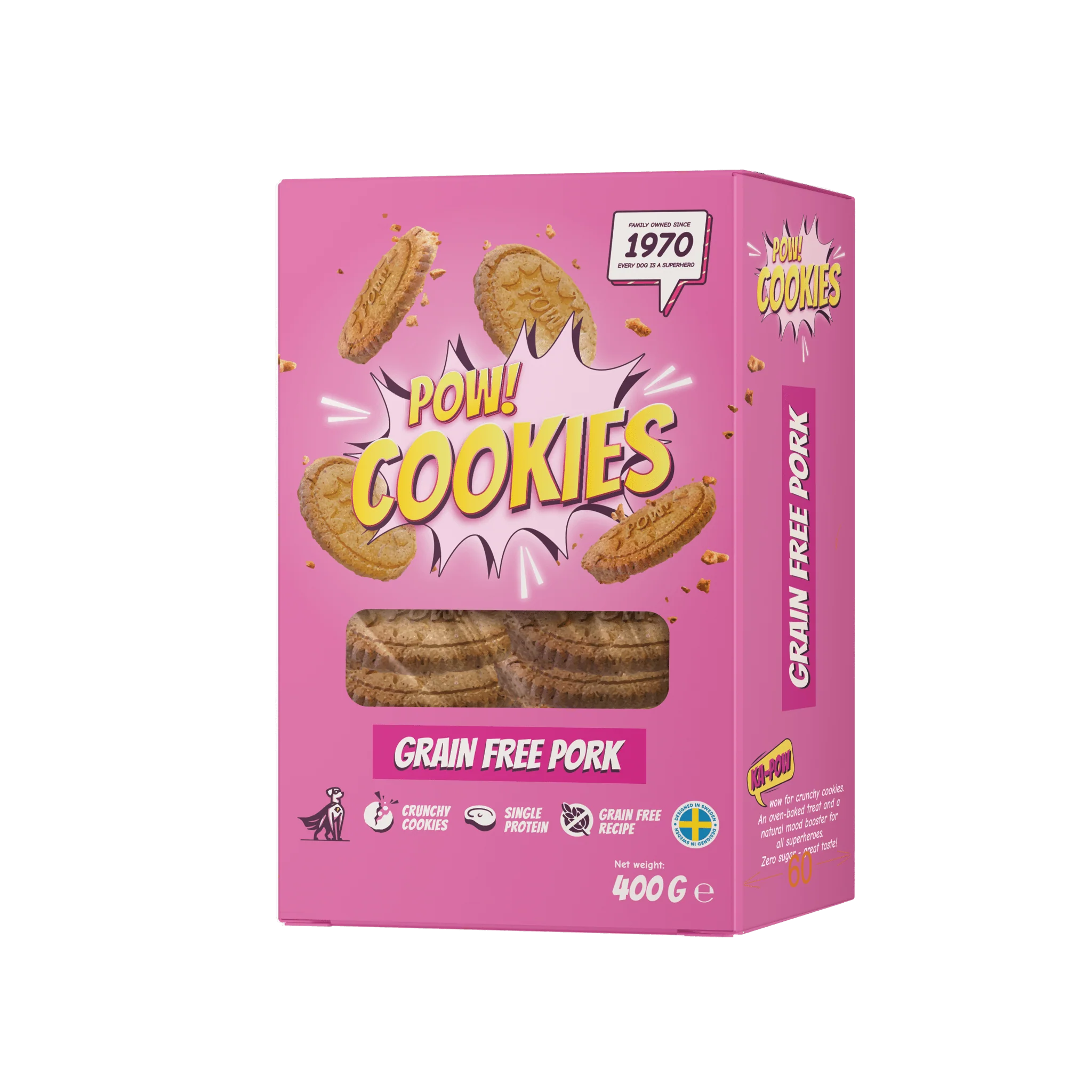 POW! Dog Cookie Grain Free Pork