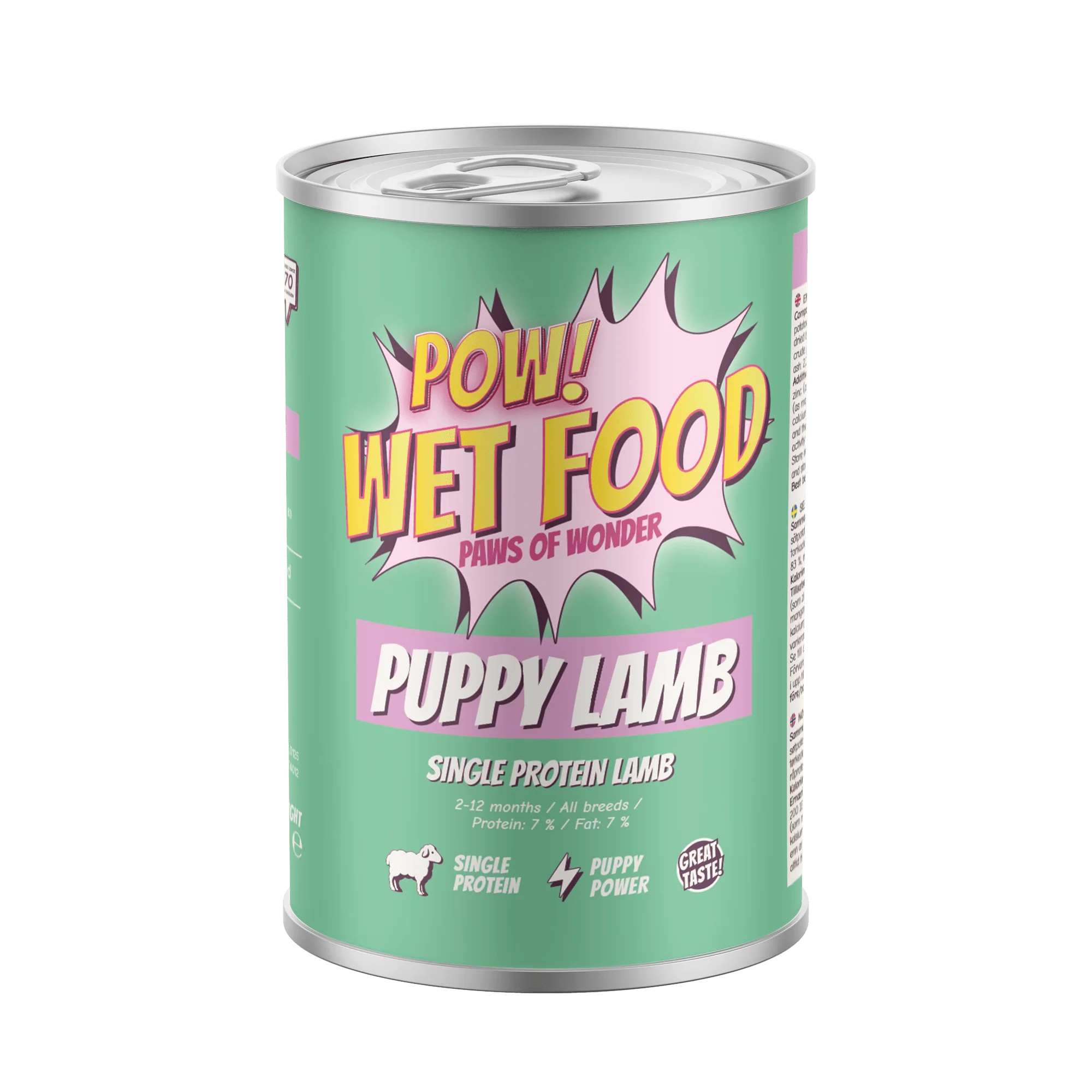 POW! Dog Puppy Lamb Can