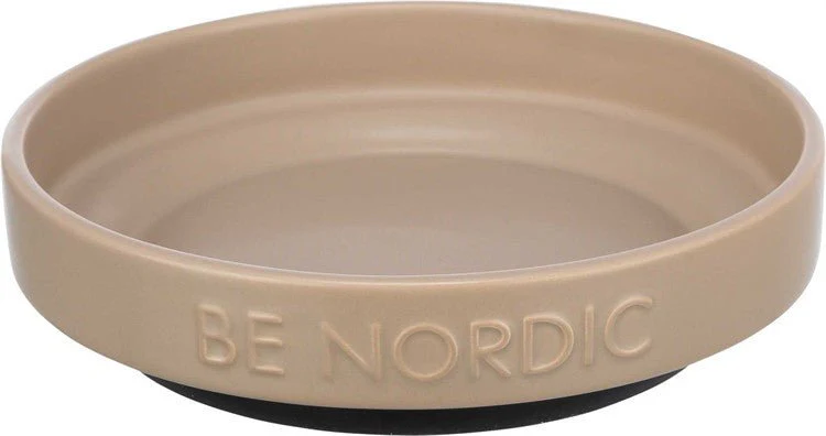 Trixie Be Nordic Skål Låg Keramik & Gummi Taupe